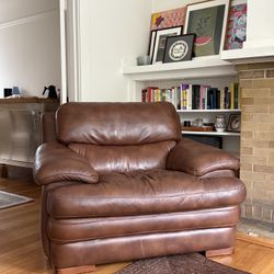 Real Leather Club Chair