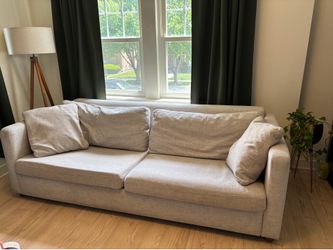 Mirza Beige Textured Sofa Low Profile
