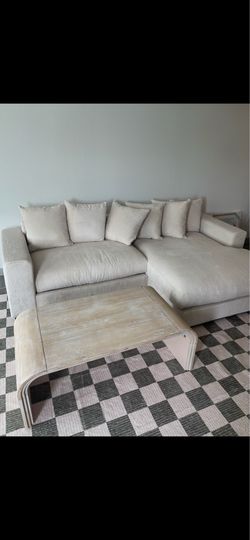 Like-New Ebern Designs Oakham Corduroy Sectional