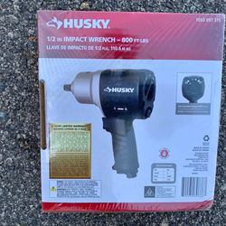 NEW Husky 1/2in Air Impact Wrench 800ft-lbs Pneumatic 