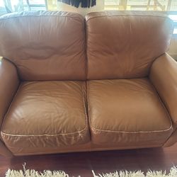 Sofa + Love Seat - Italian Leather 