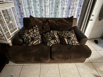 Brown couches