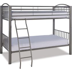 Twin bunk bed with mattresses