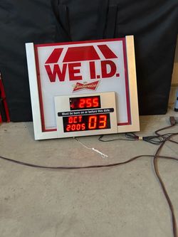 Budweiser We I.D. LED Age Verification Sign