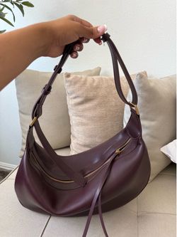 Zara burgundy shoulder bag