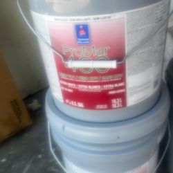 Inside paint semi gloss, eggshell, white, and cottage white