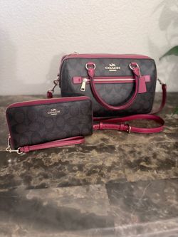 Coach Signature Satchel Bag and Wallet Set