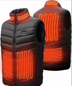 Heated Classic Puffer Vest With 3 Heating Levels &12 Heating Zones, USB Electric Heated Vest,