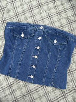 Jean tube top, never used!