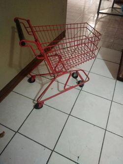 Little Red Shopping Cart 🛒 Halloween Accessory Metal