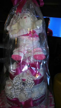 Girl diaper cake