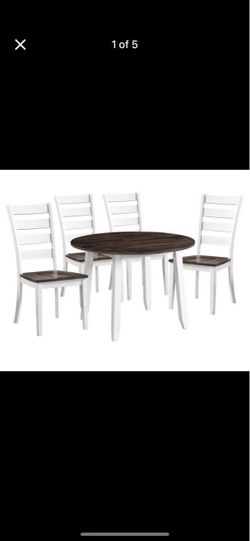 5 Piece Drop Leaf Table Set