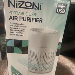 NEW  NiZONi Portable Air Purifier USB-C whisper quiet