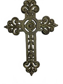 Ornate Decorative Wall Cross Heavy Metal