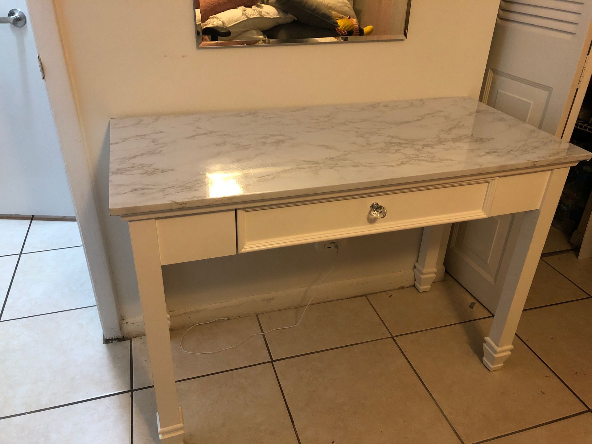 White desk