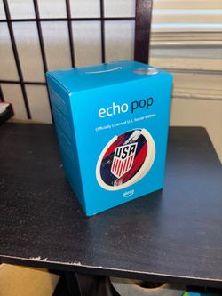 NEW/SEALED Amazon Echo Pop (newest model) | Officially Licensed U.S. Soccer Limited-Edition (White)