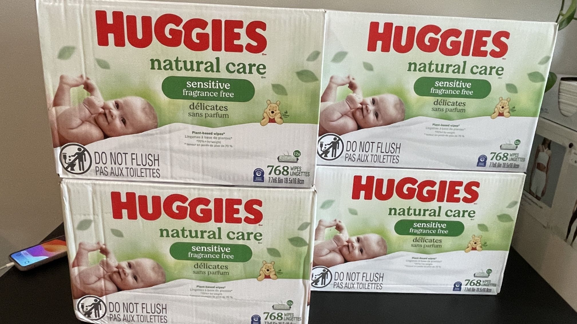 huggies baby wipes natural care 768wipes $21ea box