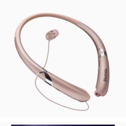 Bluenin - Auriculares Bluetooth con banda para el cuello, auriculares inalámbricos Bluetooth 5.0 retráctiles, auriculares estéreo CVC 8.0 con cancelac