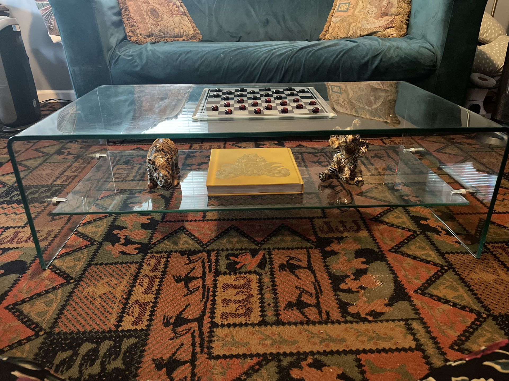 Mid Century Modern Glass Coffee Table