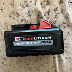 Milwaukee M18 8.0 high Output battery 