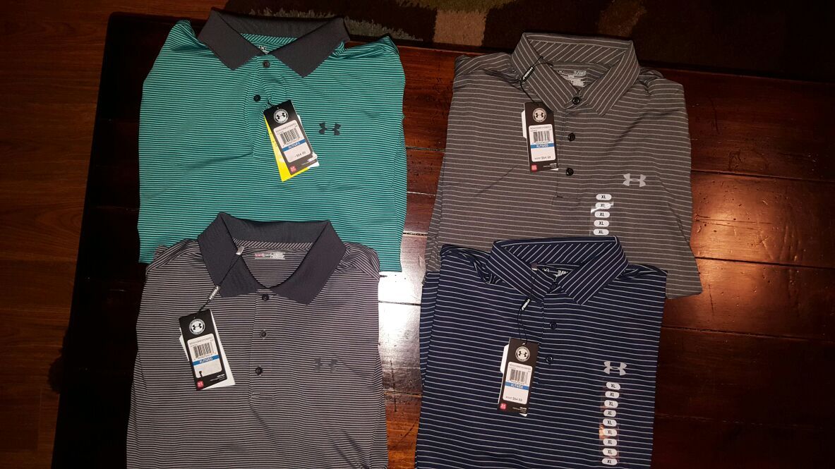 BRAND NEW UNDER ARMOUR GOLF SHIRTS