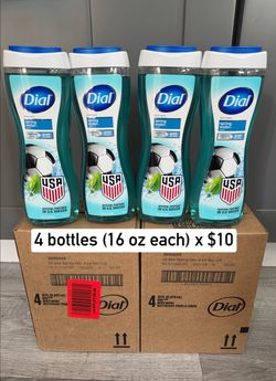 Dial Body Wash, Spring Water, Hydraclean Complex, 16 fl oz, 4 count