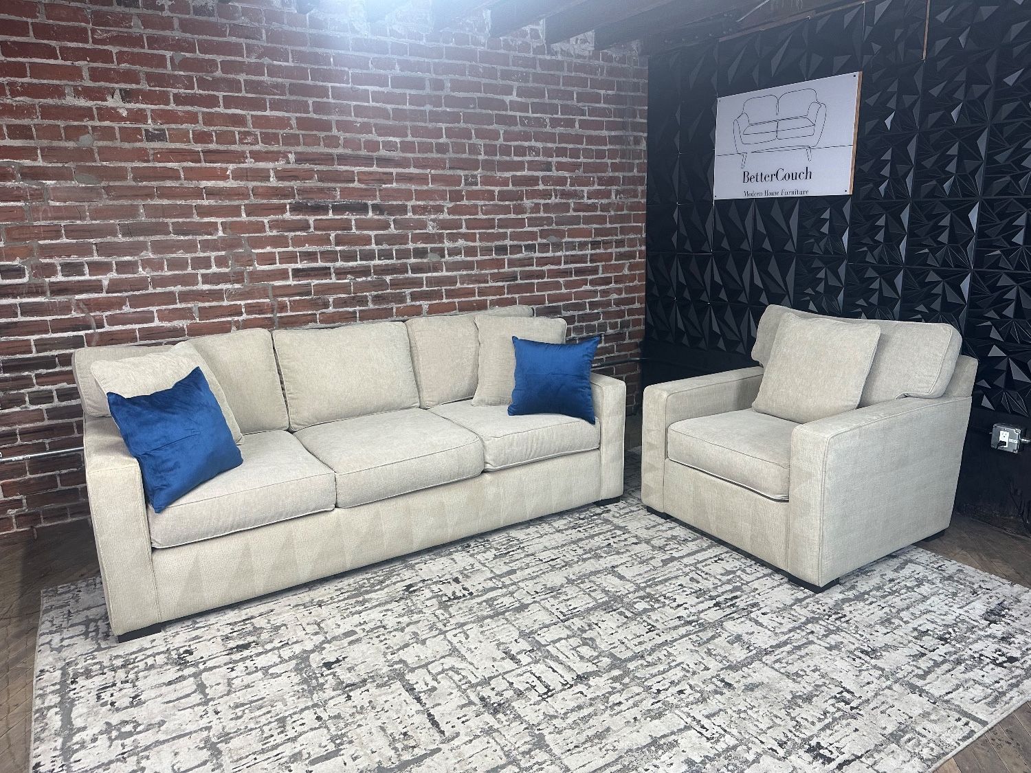 Free Delivery- Cream Maceys sofa/couch + chair retails 2478