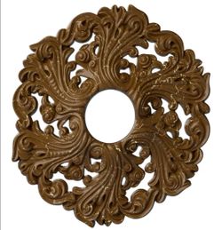 (Brand New in Pack) 
Ekena Millwork CM19ORSTC Orrington Ceiling Medallion fits Canopies up to 4 3/4, Smokey Topaz Crackle /A4-CN-5116