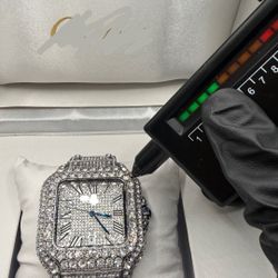 VVS Moissanite Santos Watch 