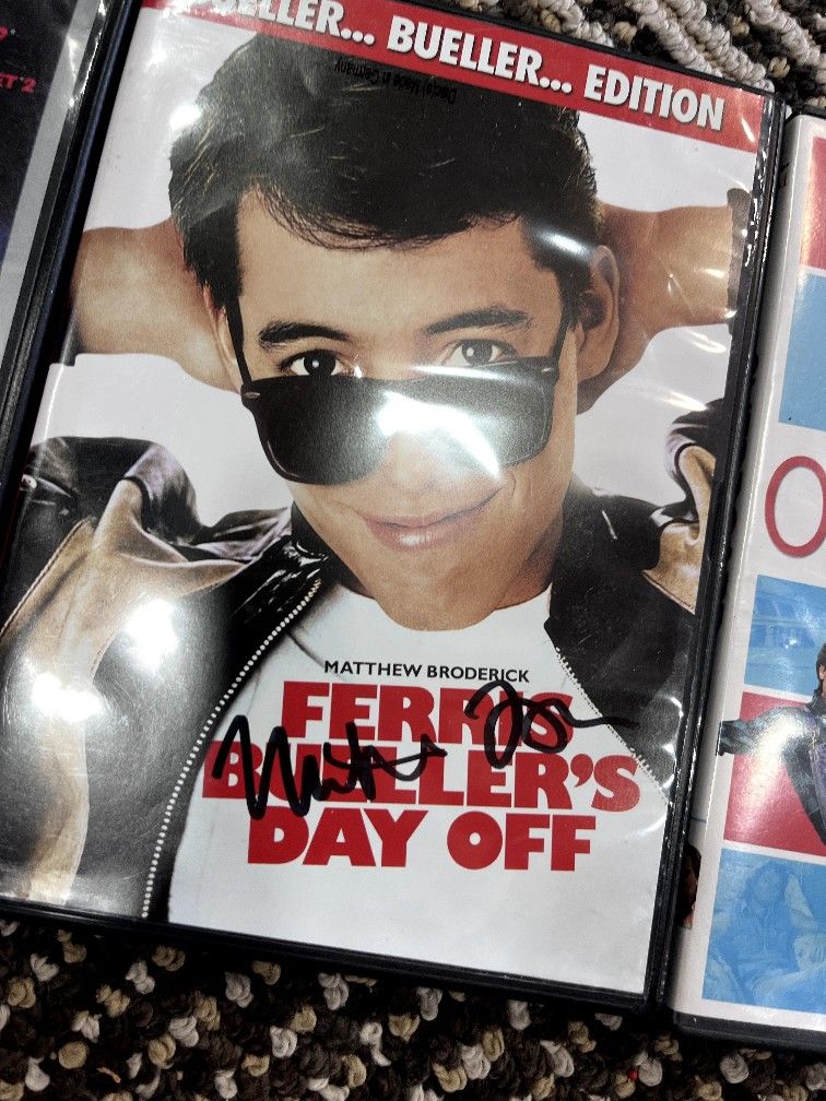 Michael Broderick Hand Signed DVD Ferris Bueller 