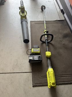 Ryobi Trimmer And Leaf Blower