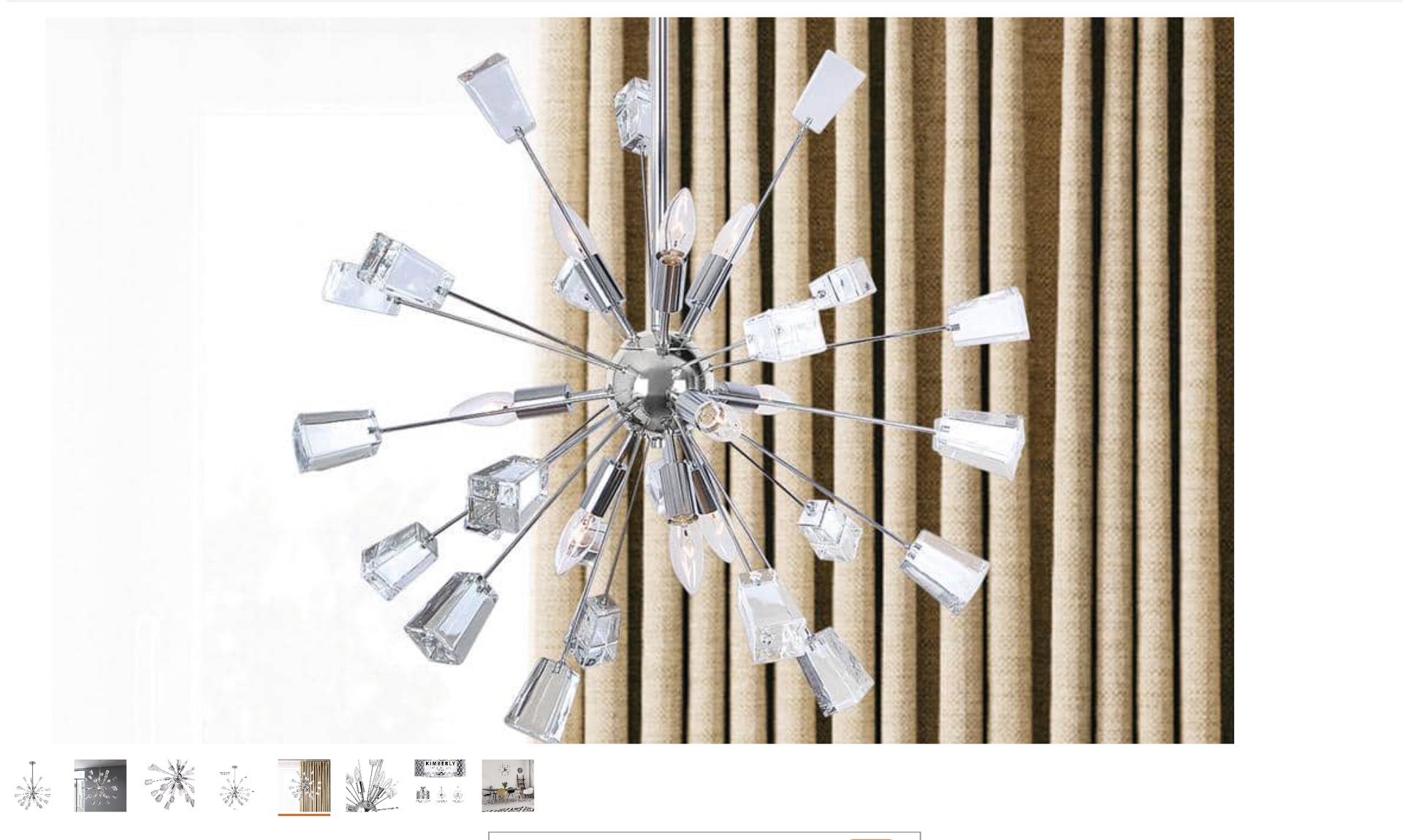 This beautiful chandelier new in box  retail price is $305 wt tax here  only $240 no tax brand new  Home Decorators Collection Kimberly 9-Light Crysta