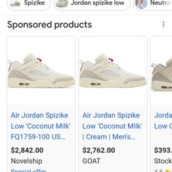 Coconut Milk Spizike Low Size 9