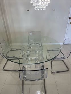 Dining table and chairs