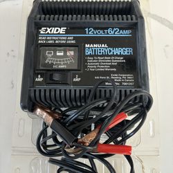 EXIDE 12V 2 AMP AND 6 AMP MANUAL BATTERY CHARGER
