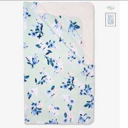 VS Pink Sherpa Blue floral print 60x 72