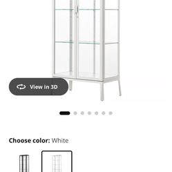 Ikea Glass White Cabinet Milsbo 