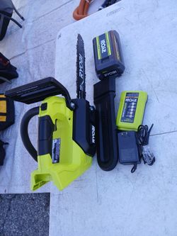 Moto Sierra Ryobi 40v Brushless De 12 pulgadas bateria 4.0 y cargador