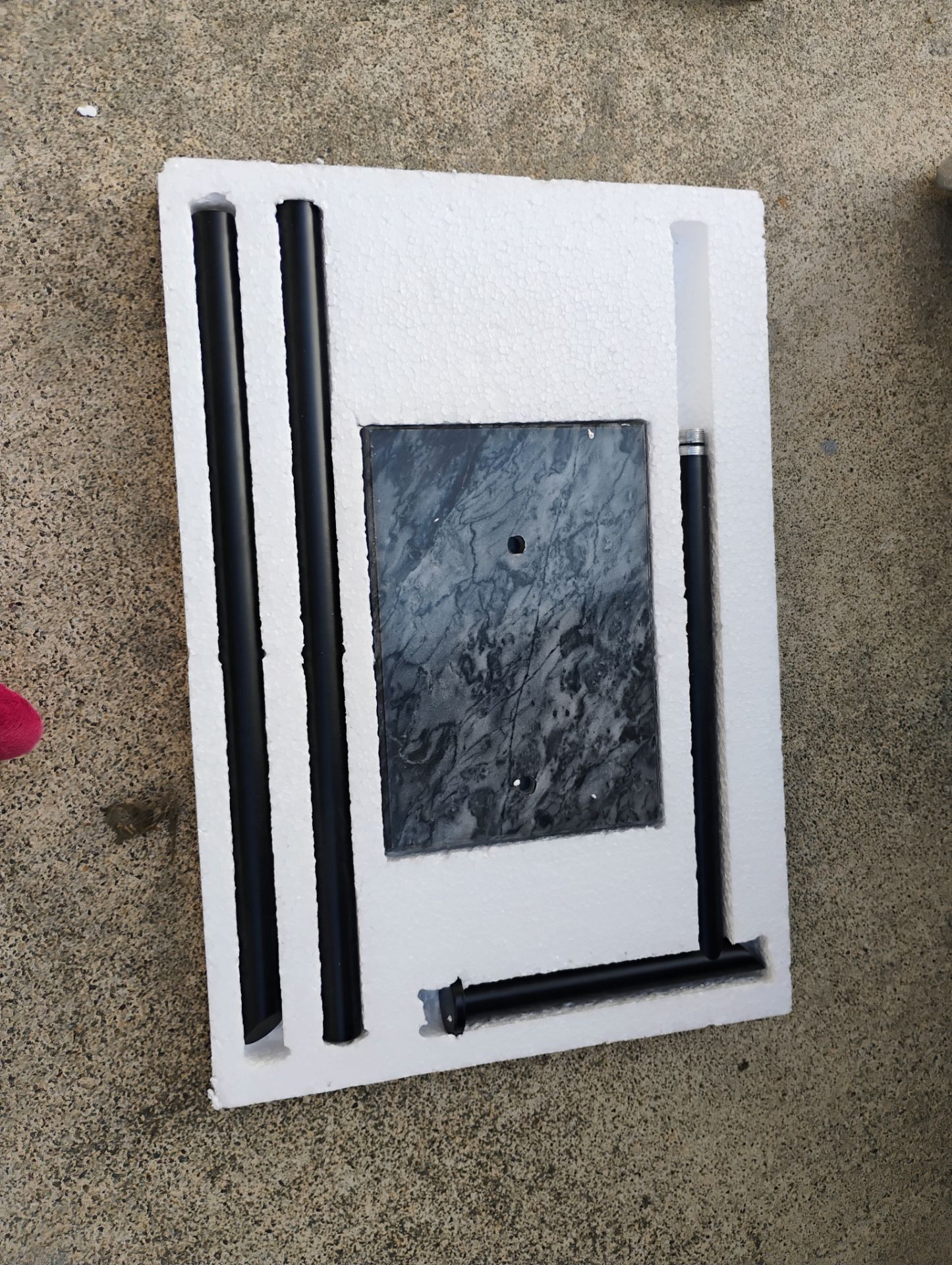 Marble base toilet paper holder