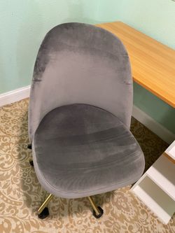 Brand New Gray Contemporary Swivel Armless Office Chair