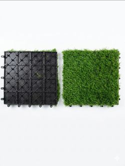 NEW Premium 12"x12" Interlocking Artificial Grass Tiles - 21 Piece Set - $ 1 each