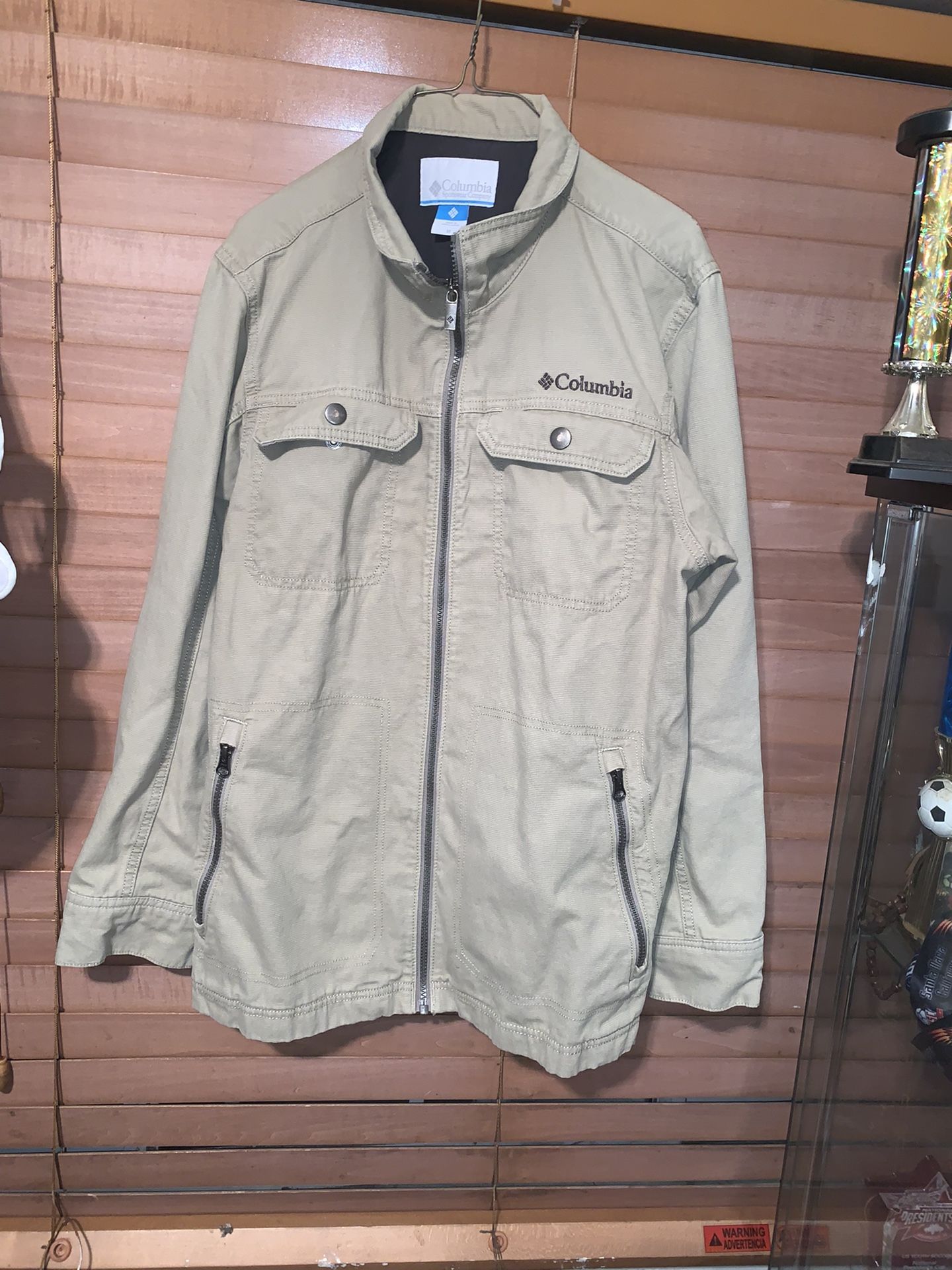 Columbia jacket size medium. Zipper pockets and inside pockets . Brand new without tags