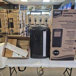 DELONGHI PORTABLE AIR CONDITIONERS IN STOCK12,500 BTU 480 SQ FT COMPLETE W/WARRANTY 