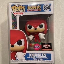 Flocked Knuckles Funko Pop *MINT* 2022 Target Exclusive Sonic The Hedgehog 854 with protector TargetCon Tails SEGA Nintendo Sony PlayStation