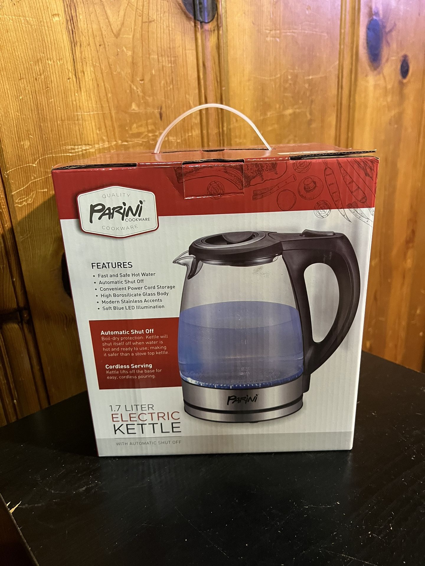 PARINI COOKWARE 1.7 ELECTRIC KETTLE WITH AUTOMATIC SHUT-OFF BRAND NEW