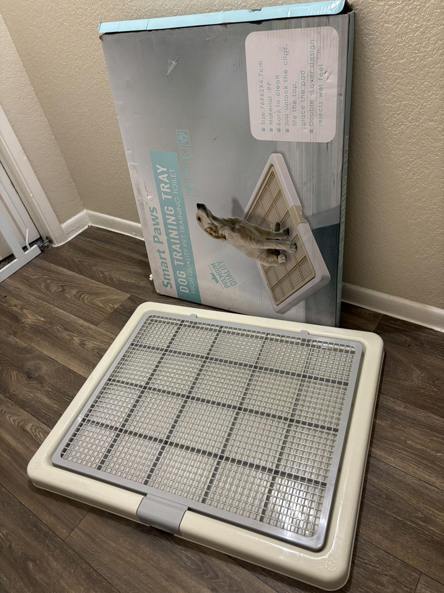 Smart Paws XL Pet Training Tray, Pet Training Pads Holder, Pet Toilet (Grey)