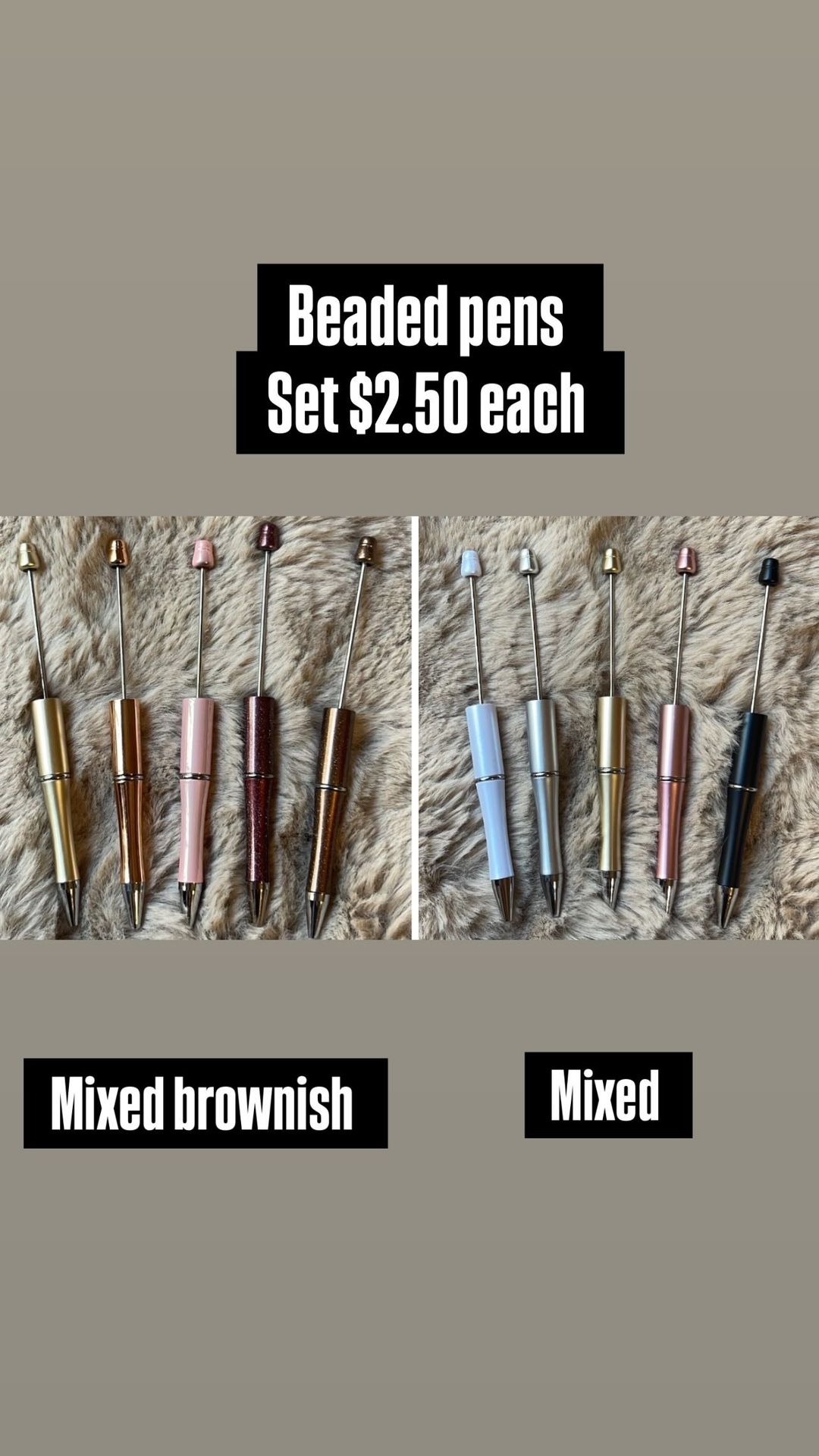 Beaded Pen Set 5 For $2.50