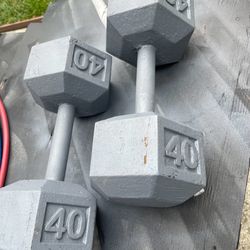Pair of 40lbs dumbbells