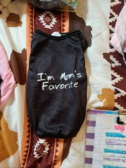 "I'm Mom's Favorite" Black Dog Tank Top