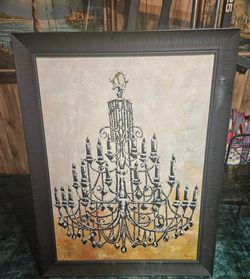 Chandelier Oil Painting